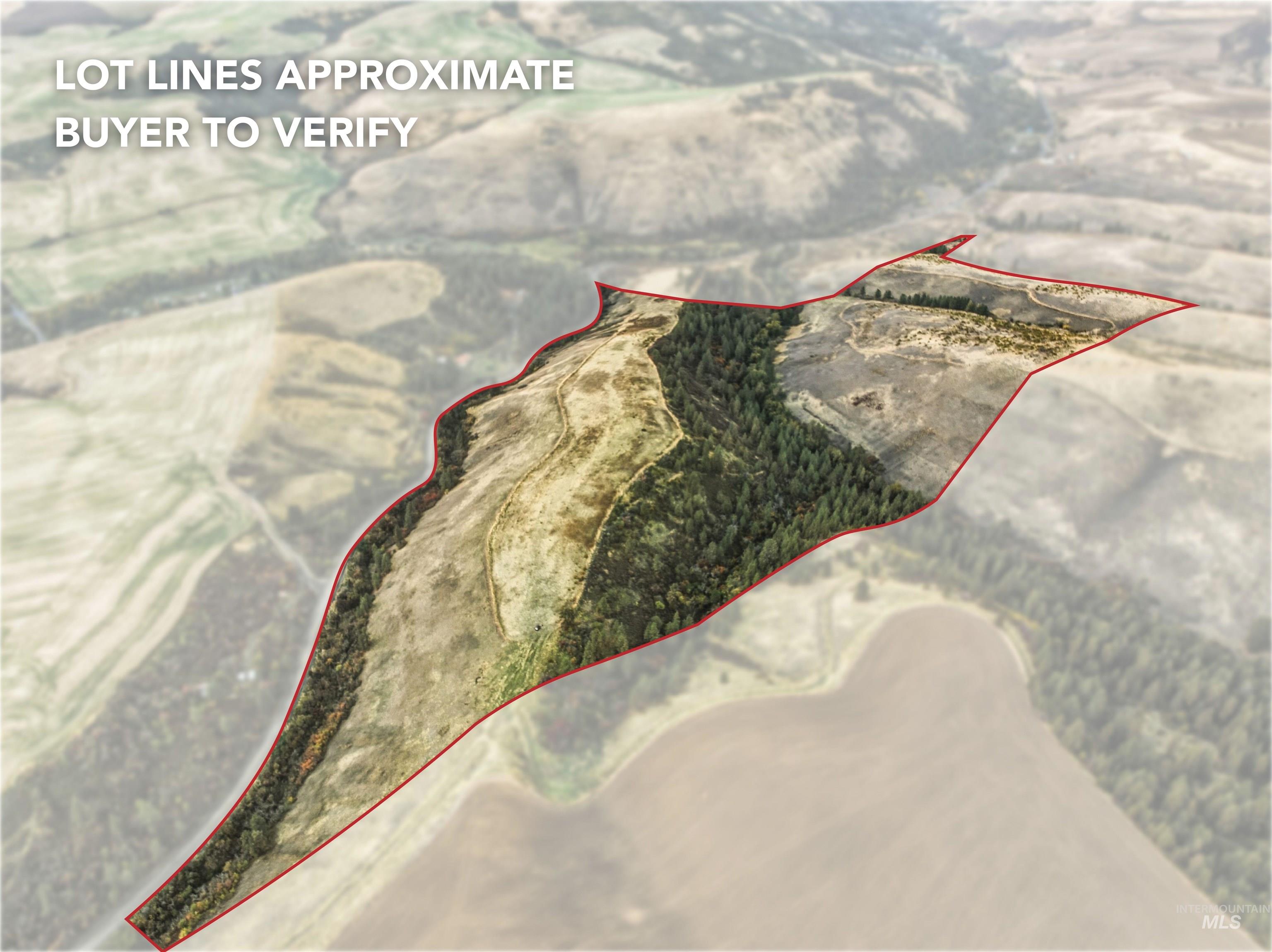 Aerial overview of property's location with property boundaries highlighted