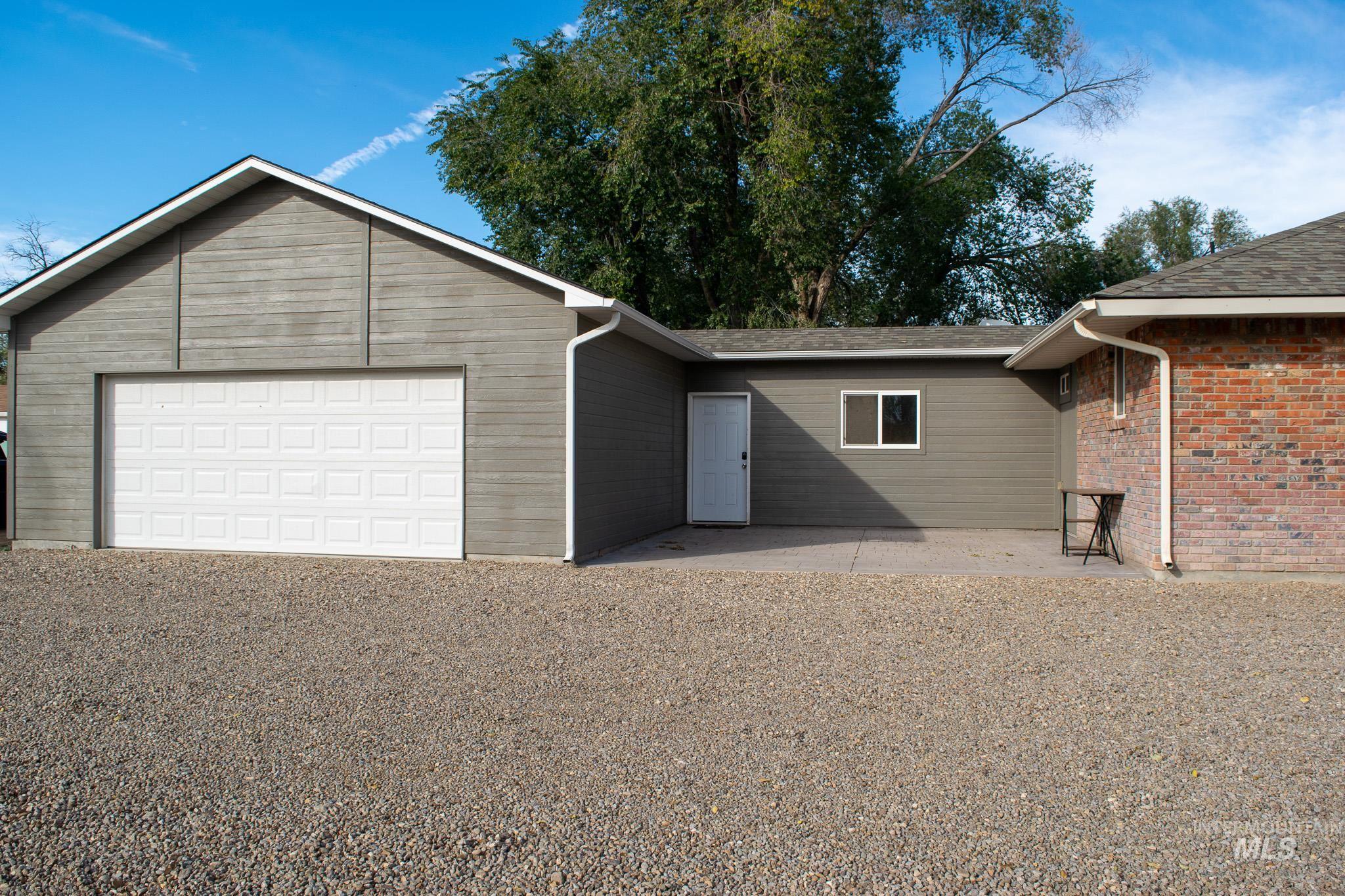 Garage and patio area!