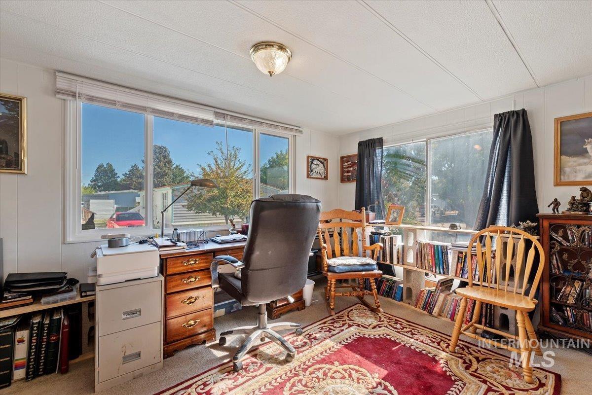 View of carpeted office space