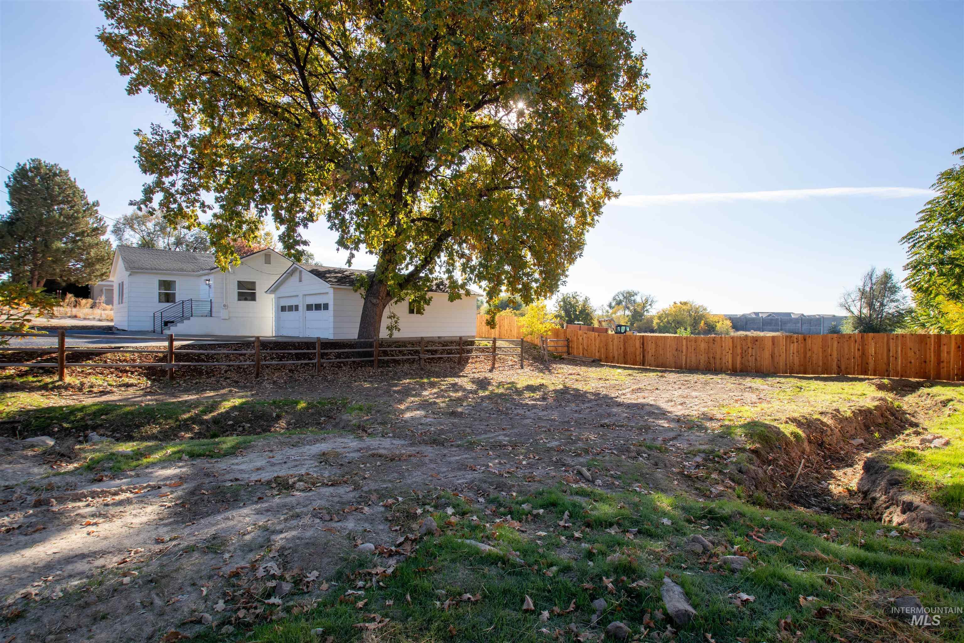View of fenced yard
