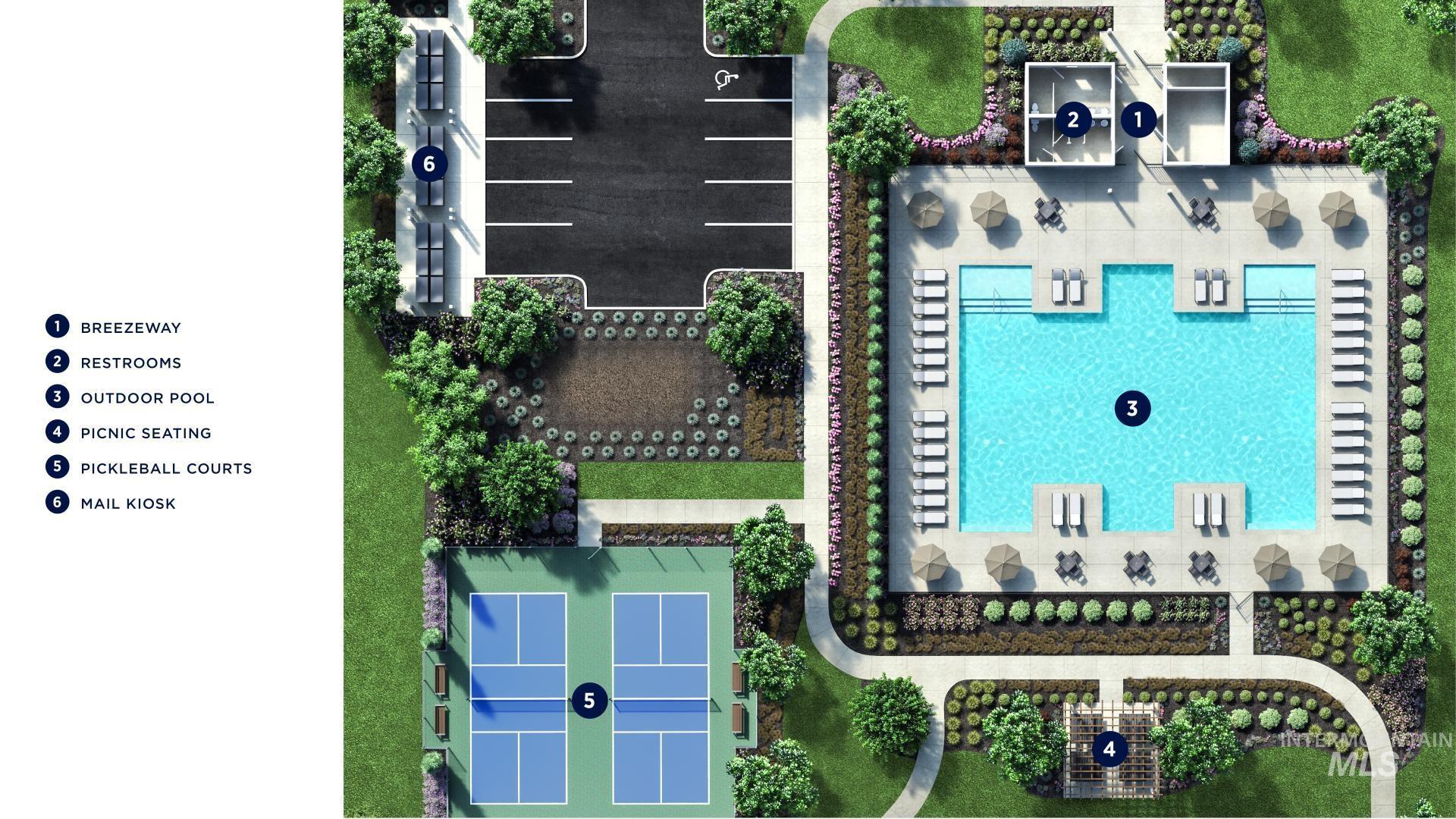 Drone / aerial view of a pool