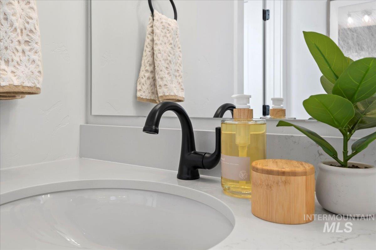 Bathroom view of vanity