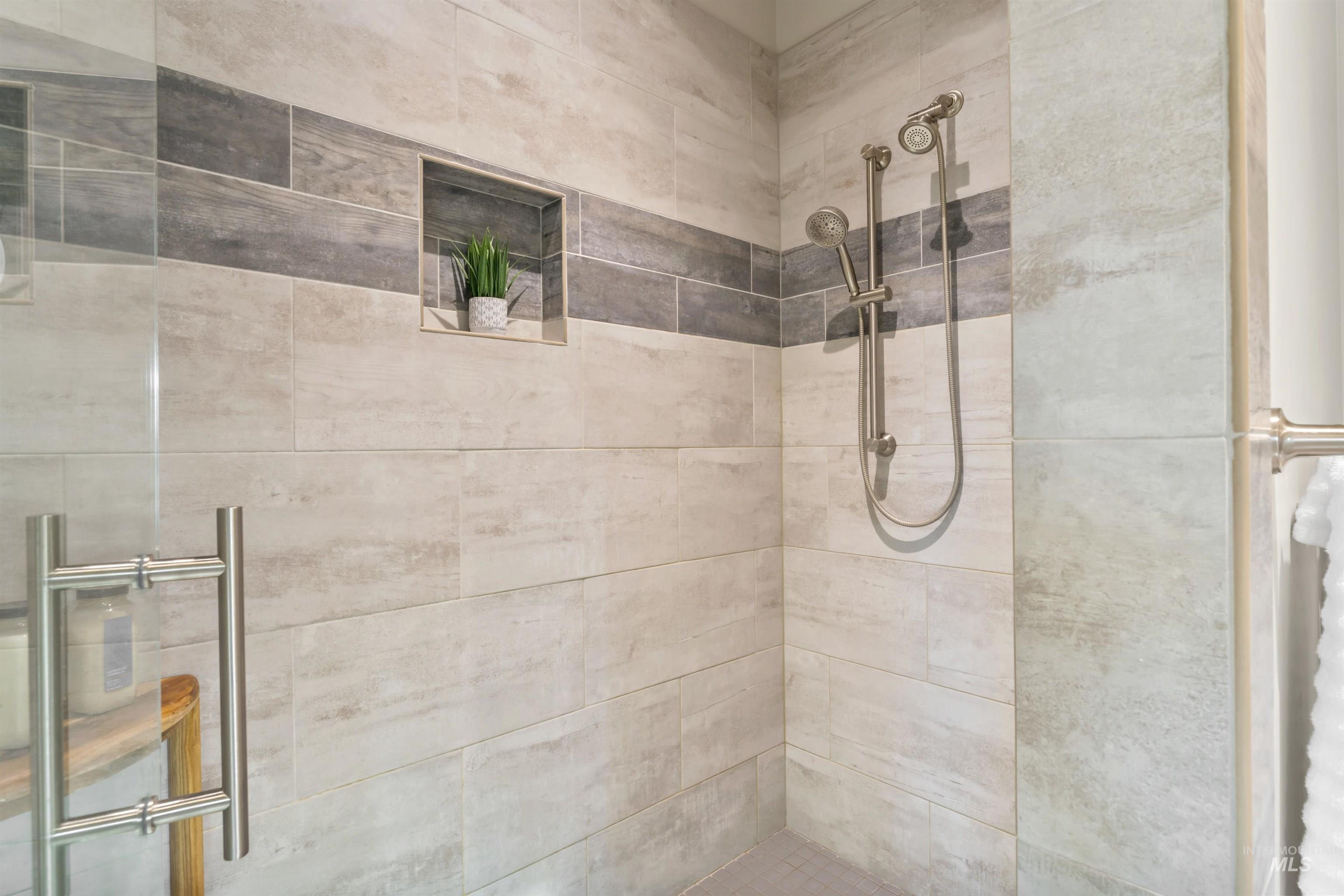 Bathroom with tiled shower