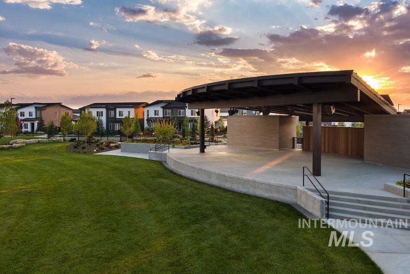 View of yard featuring a patio area and a residential view