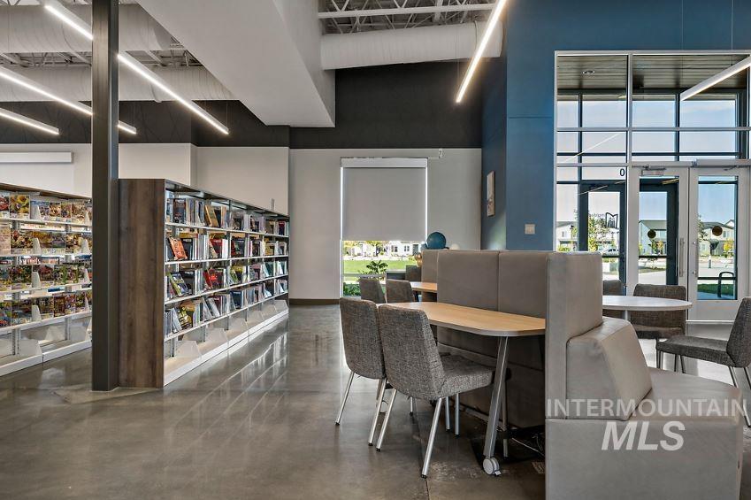 Common area featuring a high ceiling
