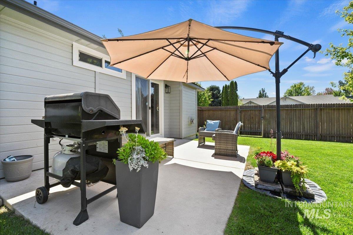 Patio and side yard gate access