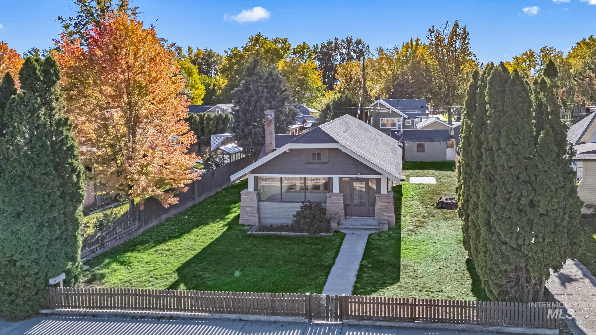 Aerial view of residential area