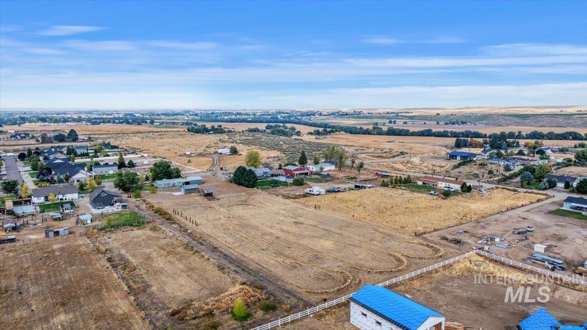 Aerial view of sparsely populated area