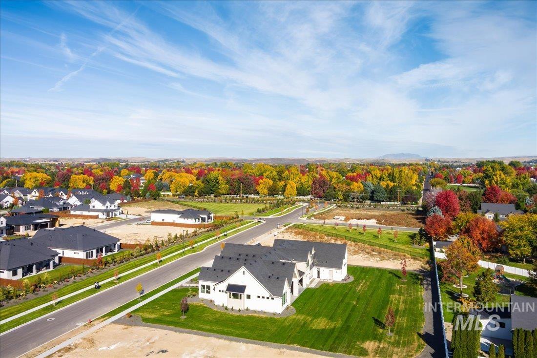 Aerial view of residential area