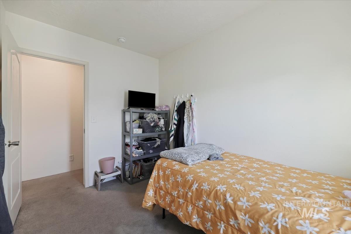 Bedroom with carpet floors
