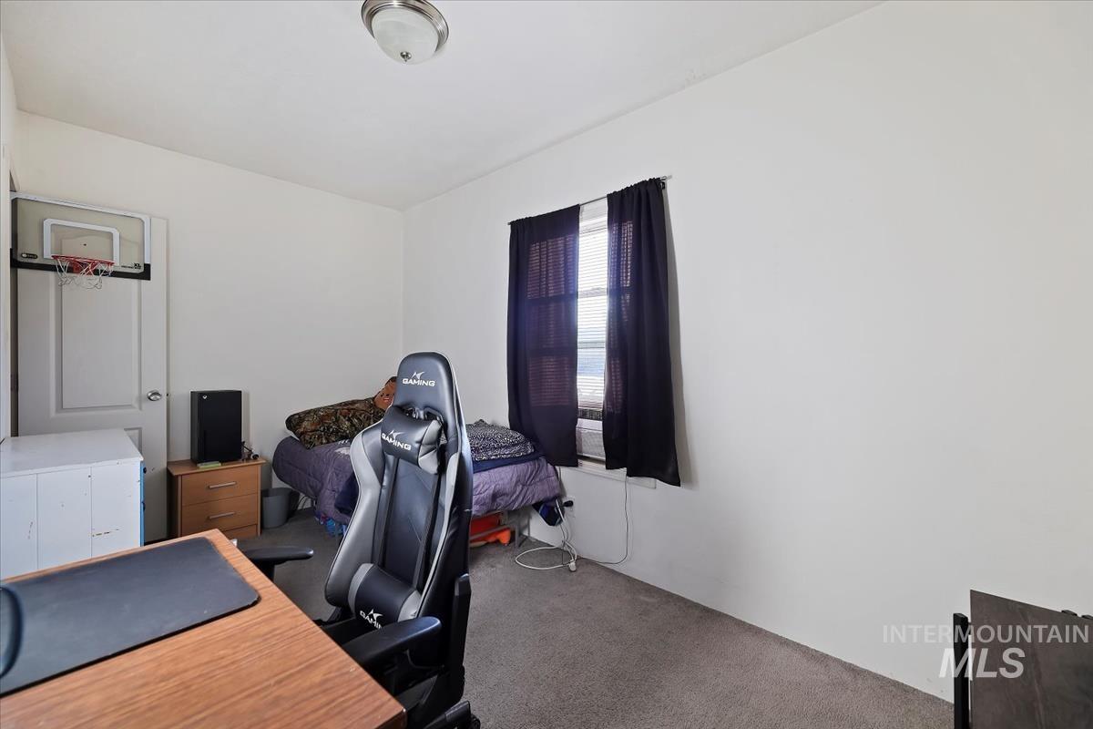 Office with carpet flooring