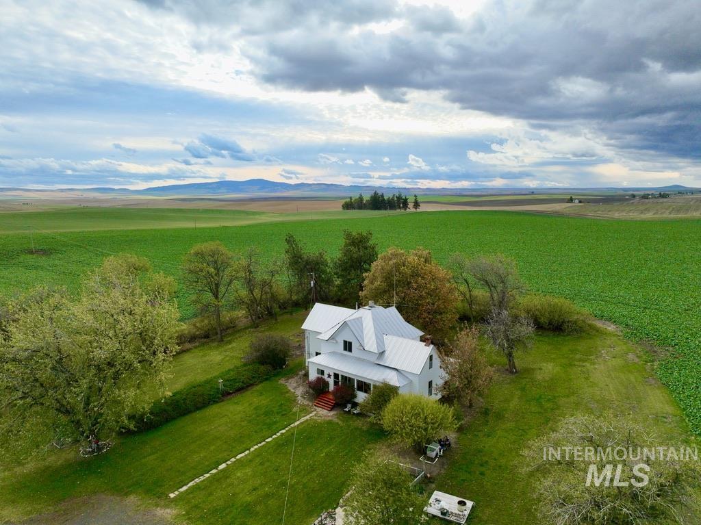 Aerial view of sparsely populated area