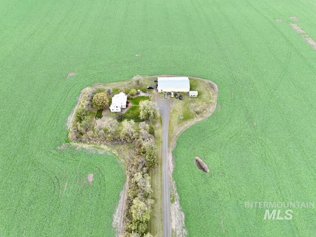 Aerial view of property's location featuring rural landscape