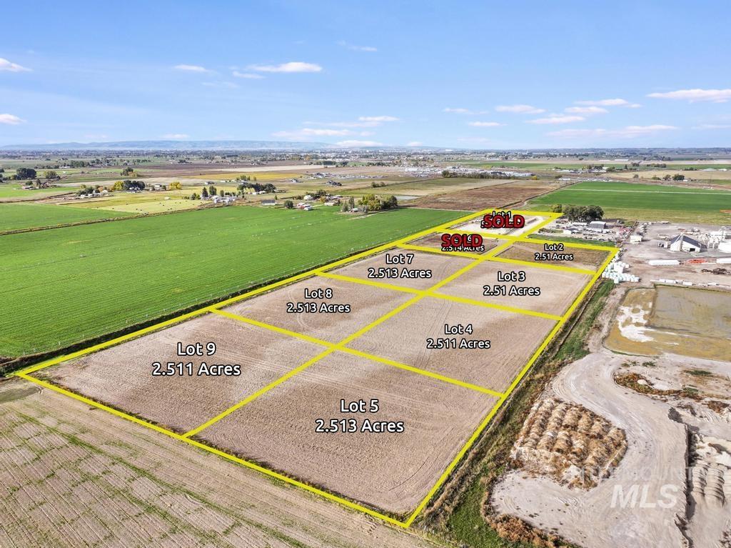 View of rural area with property parcel outlined