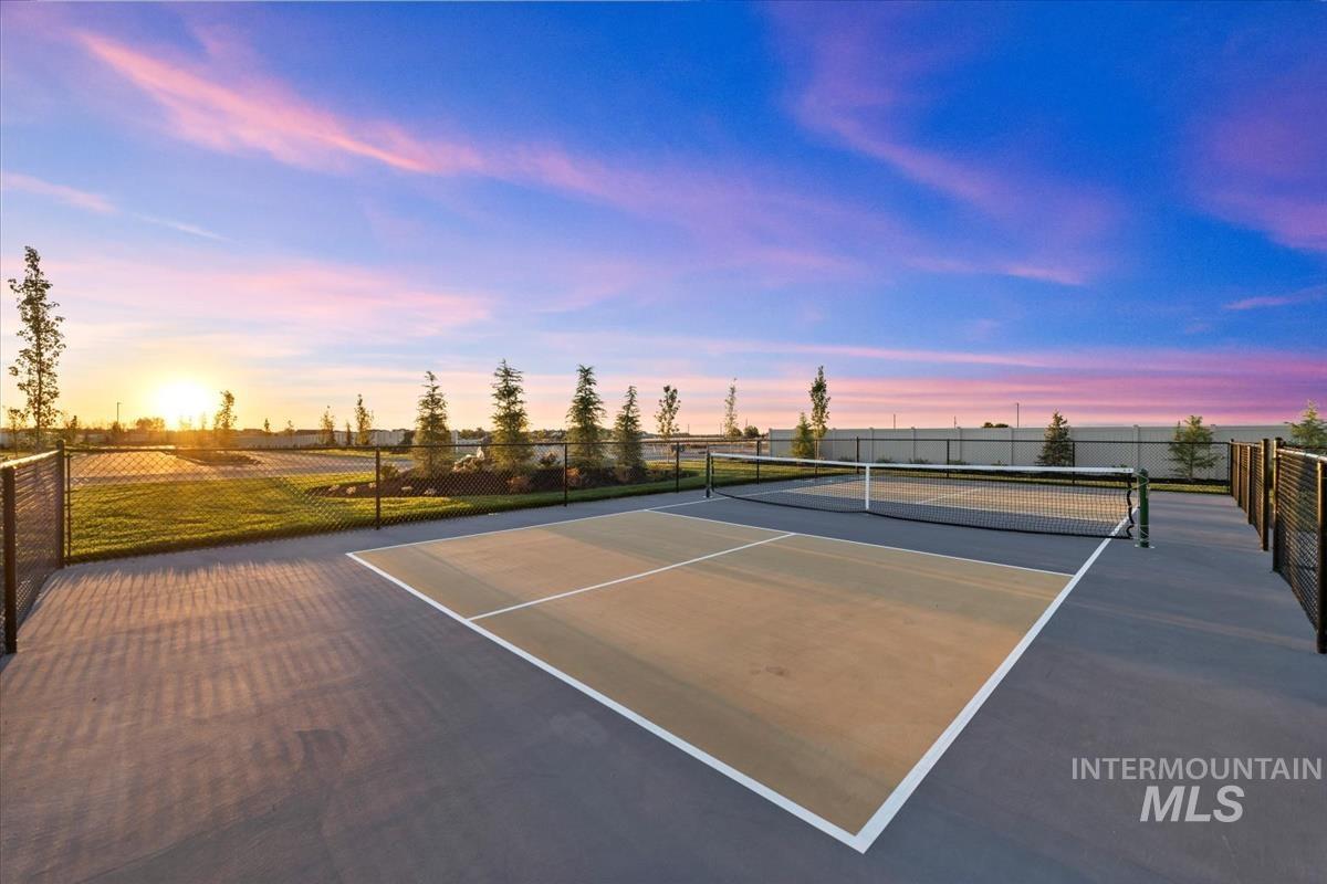 View of tennis court