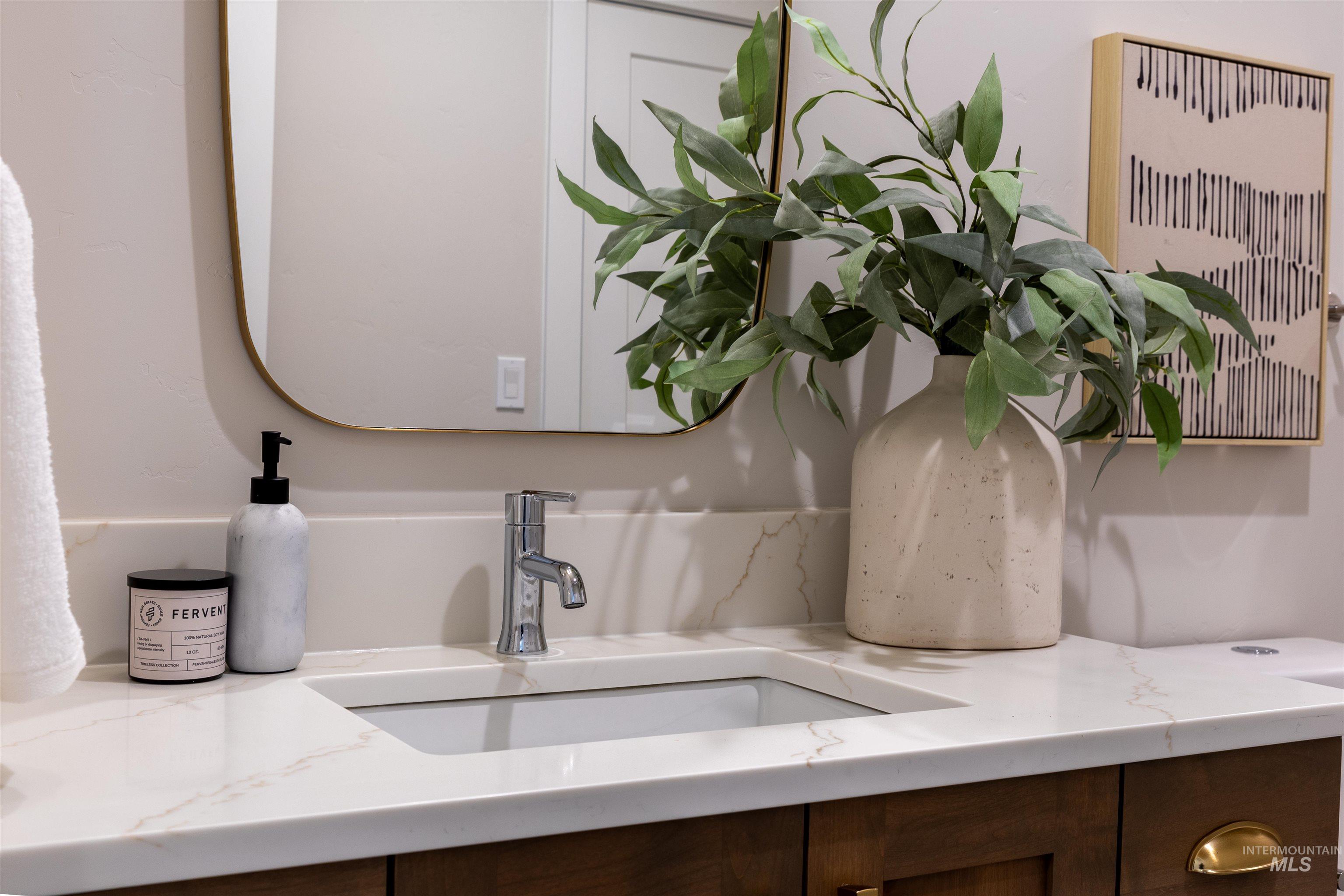 Bathroom view of vanity