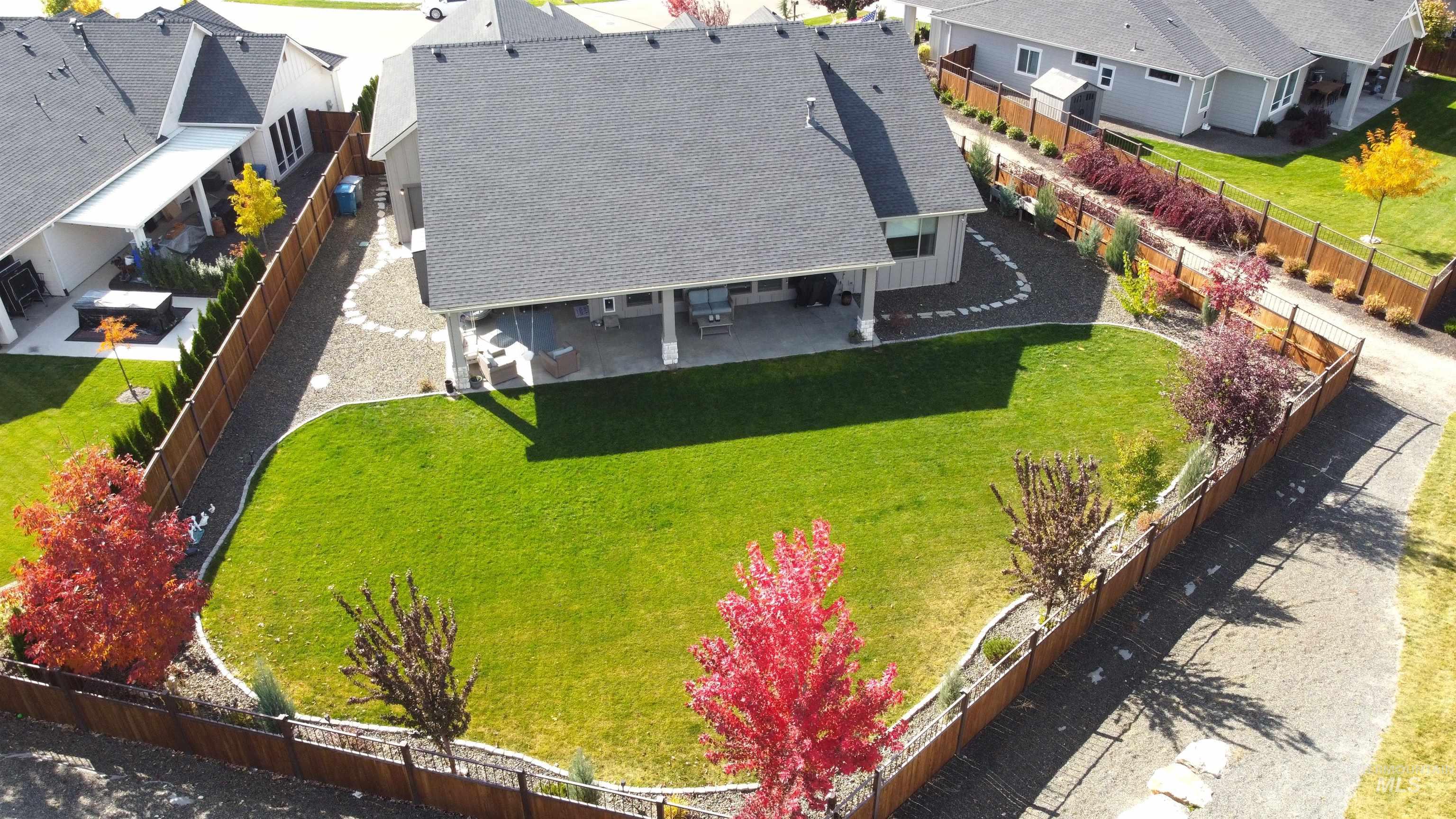 View from above of property
