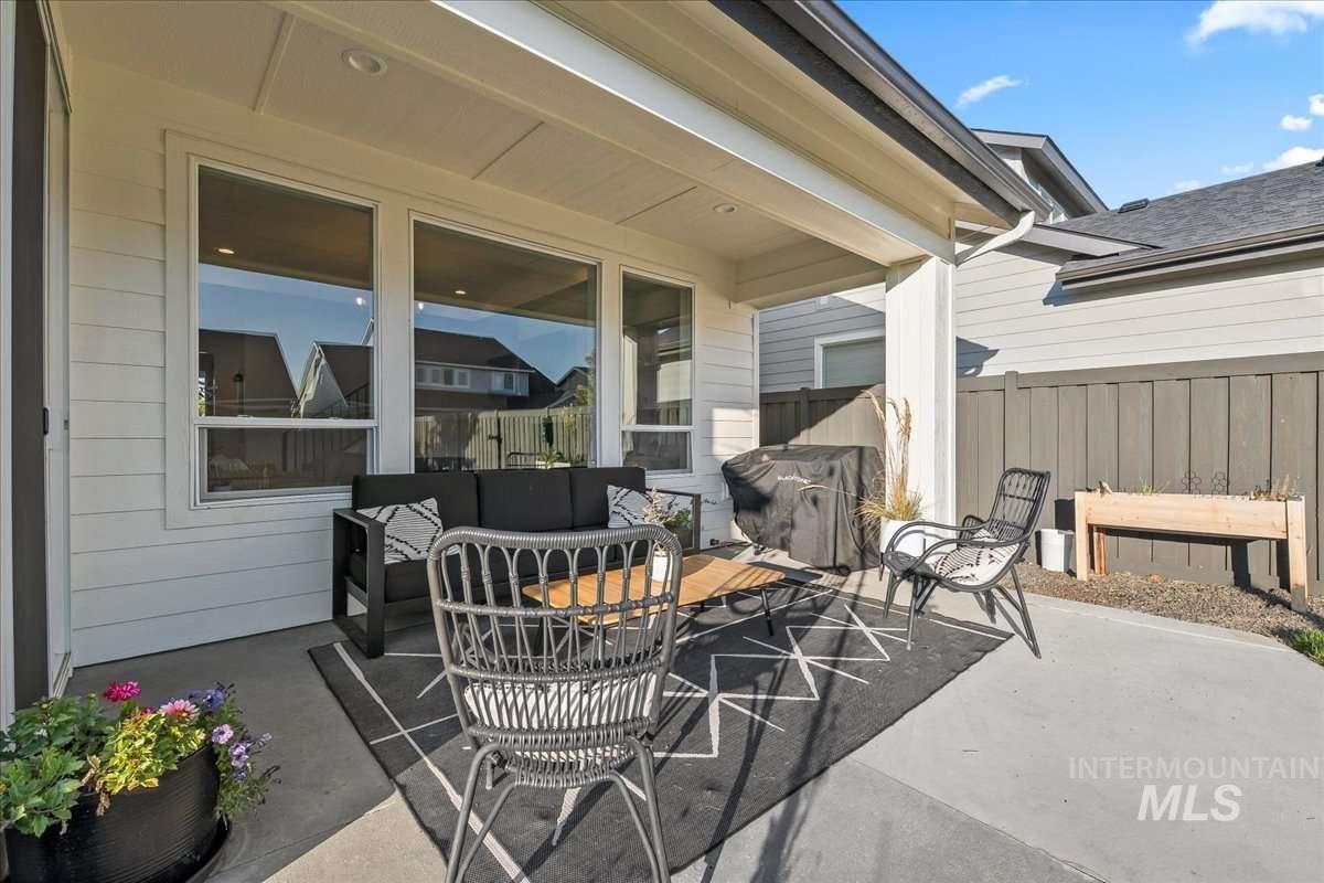 View of patio / terrace with an outdoor hangout area and a grill