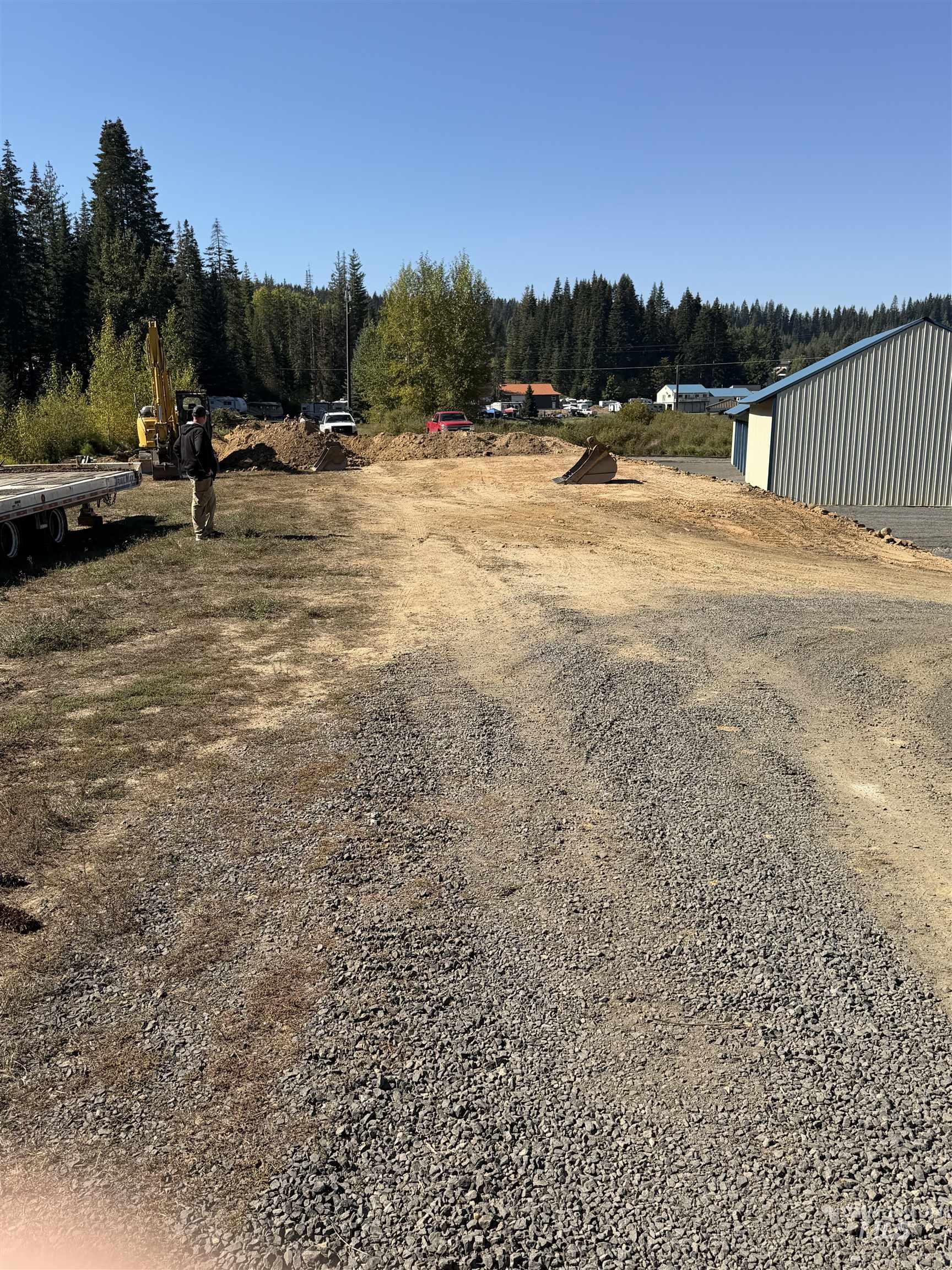 View of yard featuring a forest view
