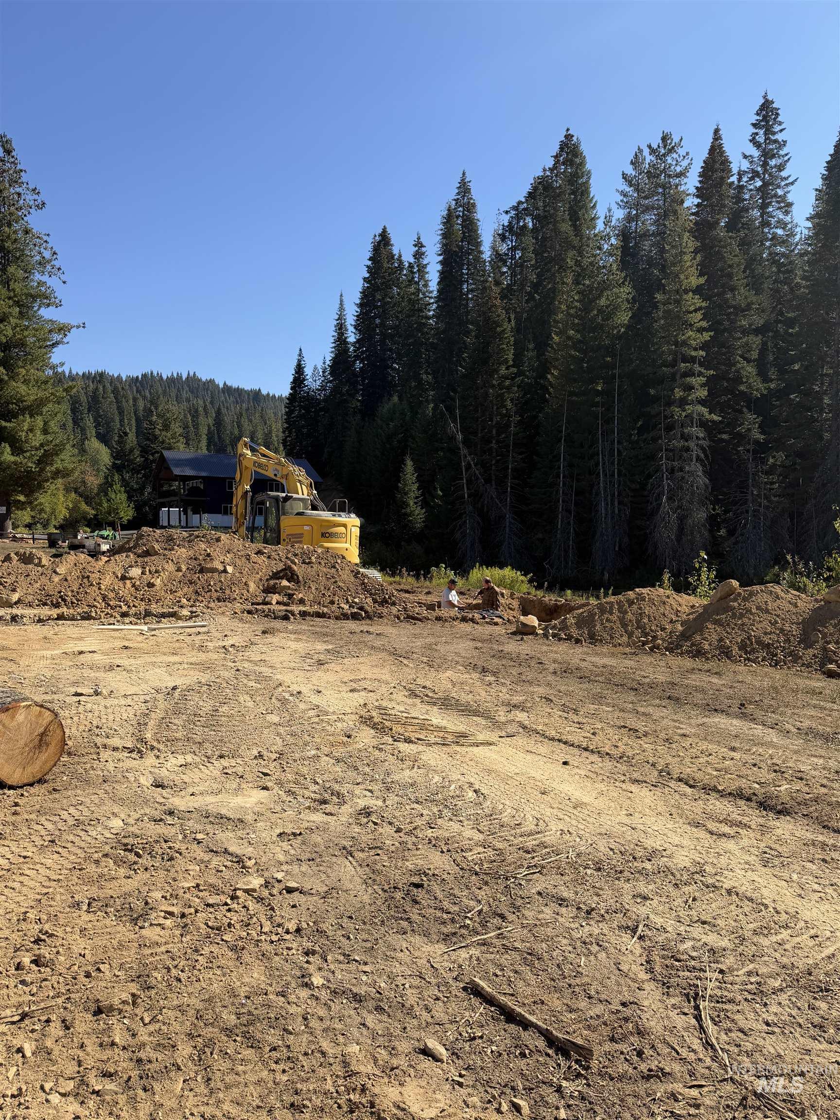 View of yard with a wooded view