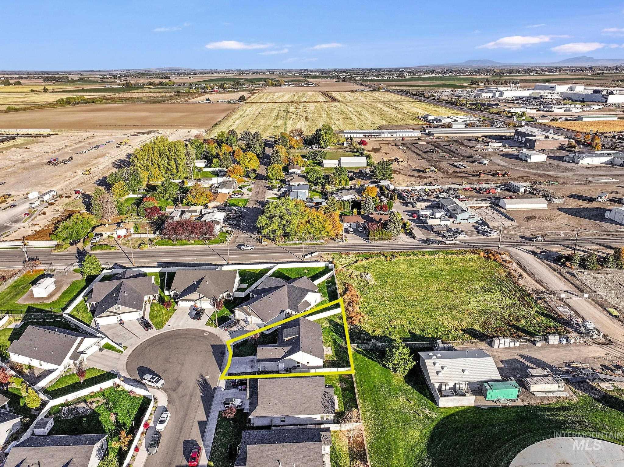View of property location with property parcel outlined