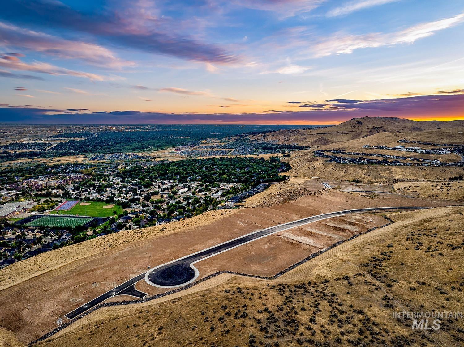 Bird's eye view of a mountain backdrop