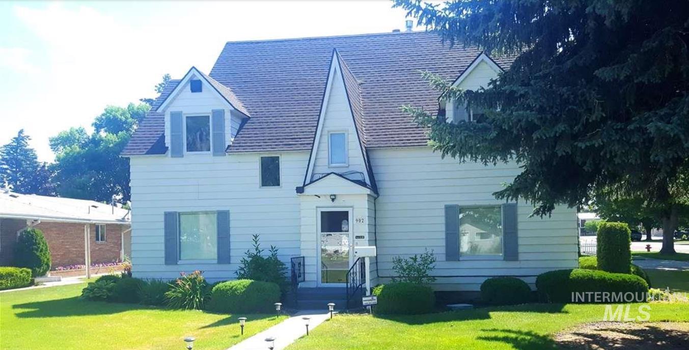 View of front of home with a front yard