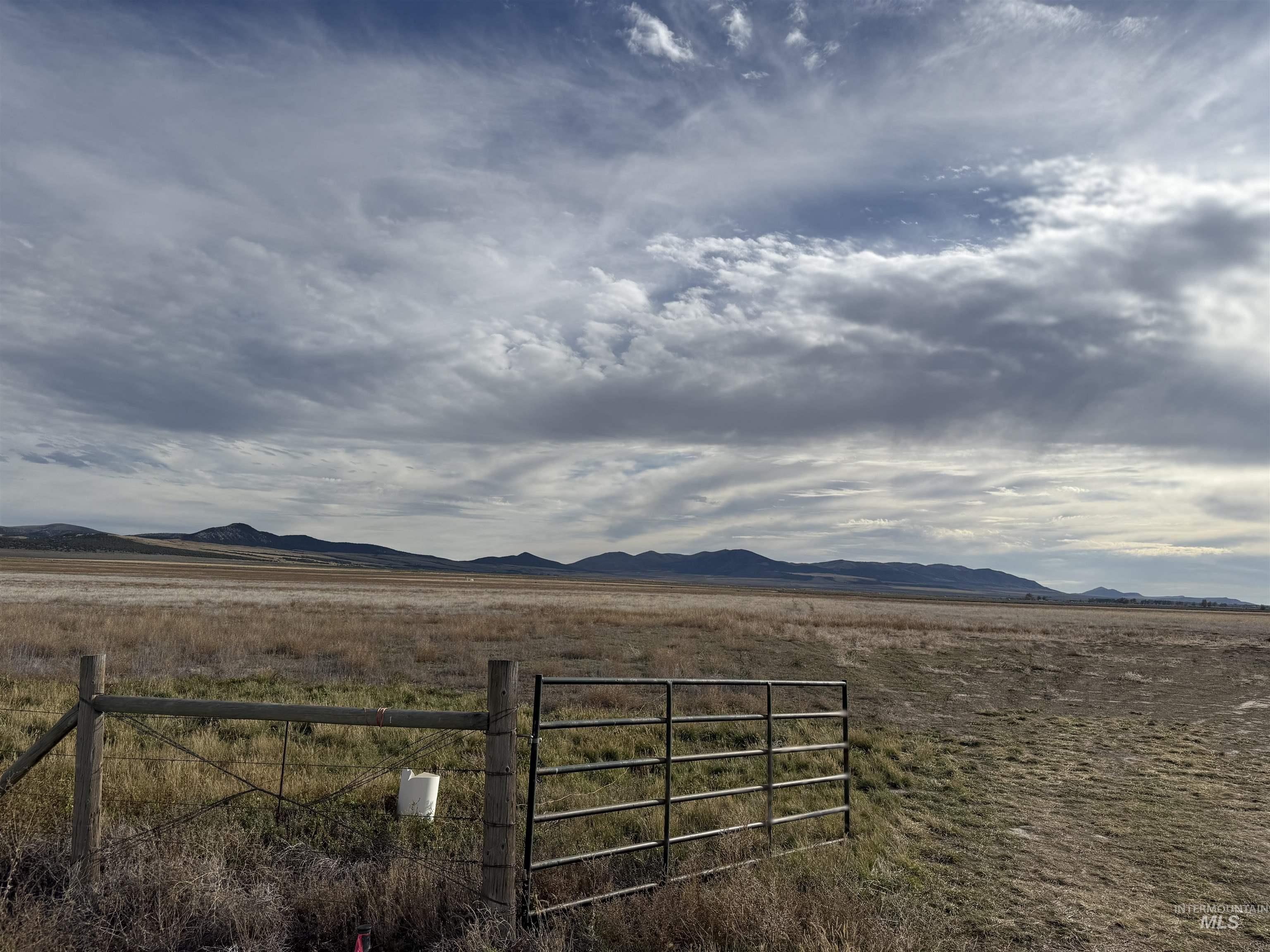 View of mountain background with rural landscape