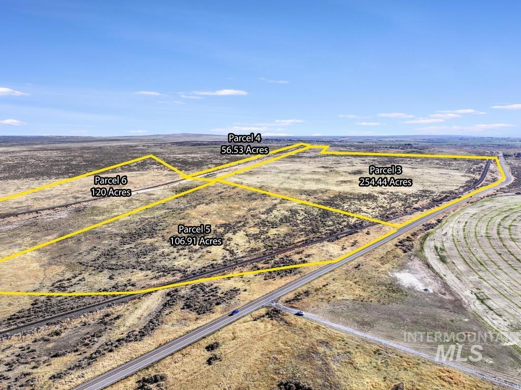 Aerial view of sparsely populated area