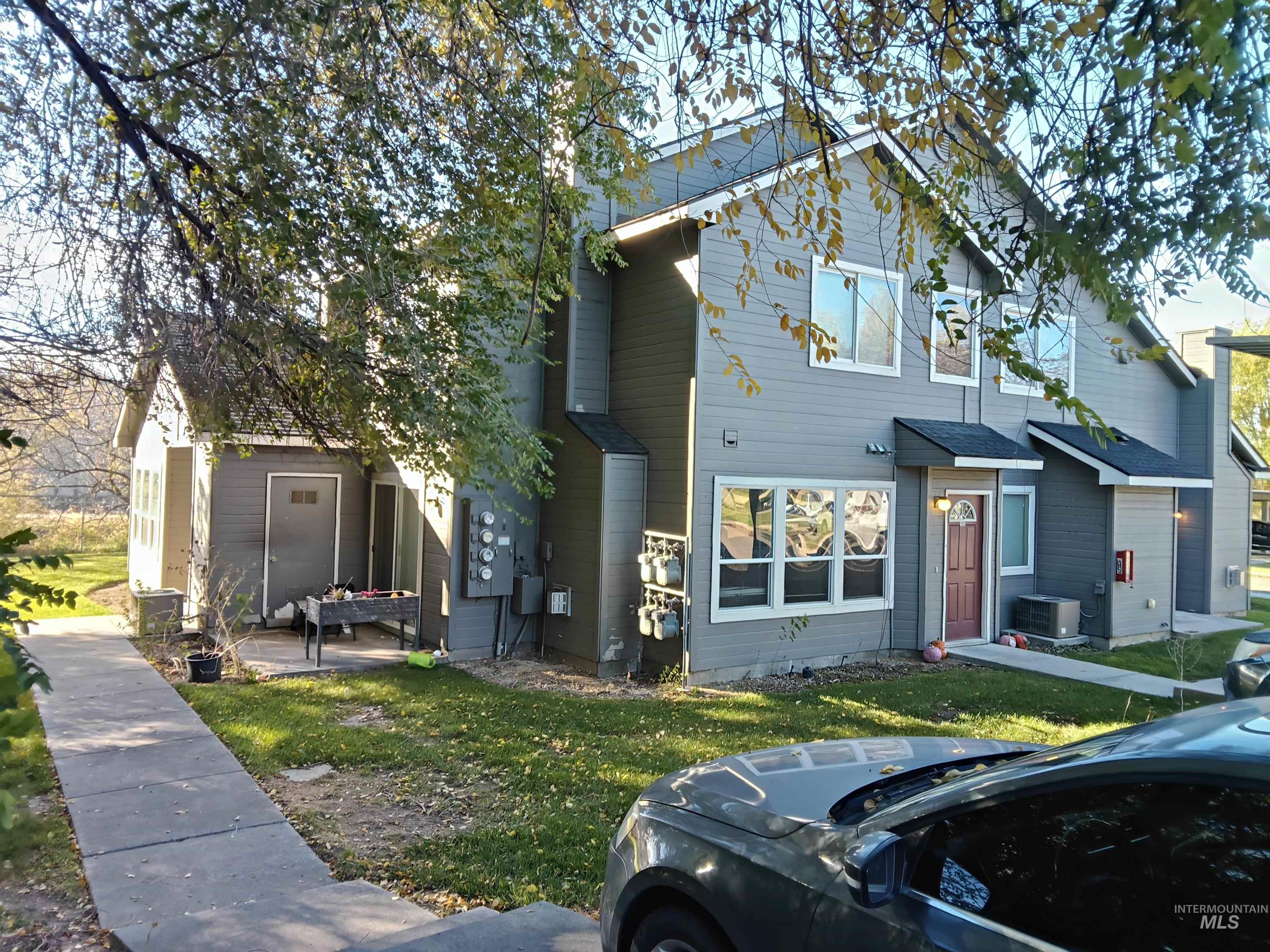 View of front of property with a front lawn