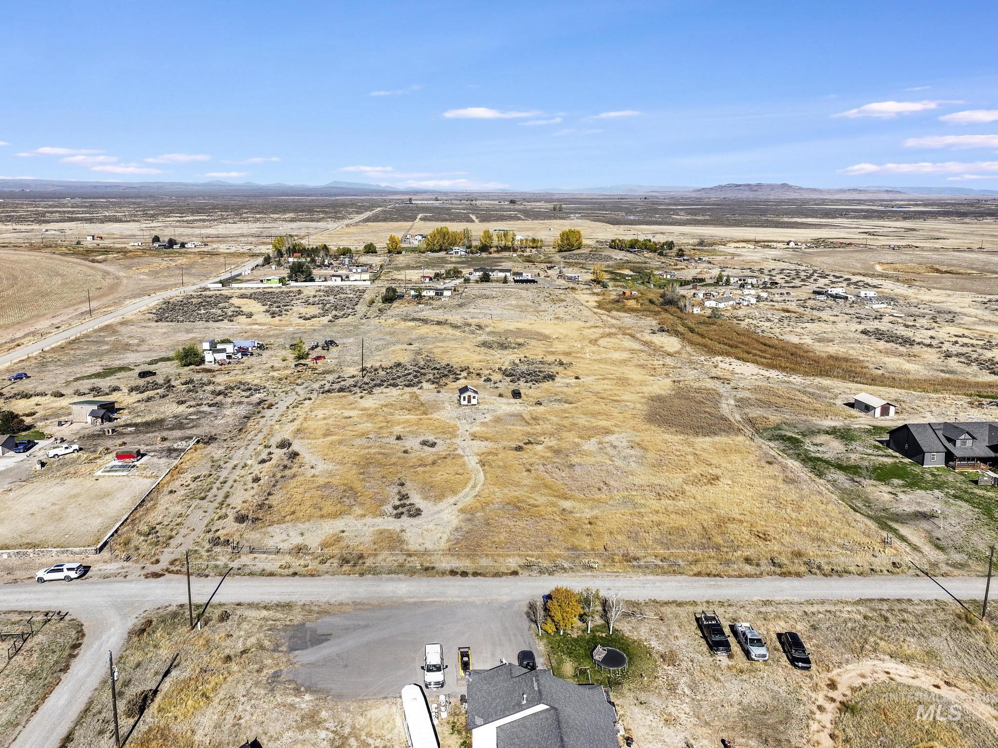 Aerial overview of property's location with rural landscape and a desert landscape