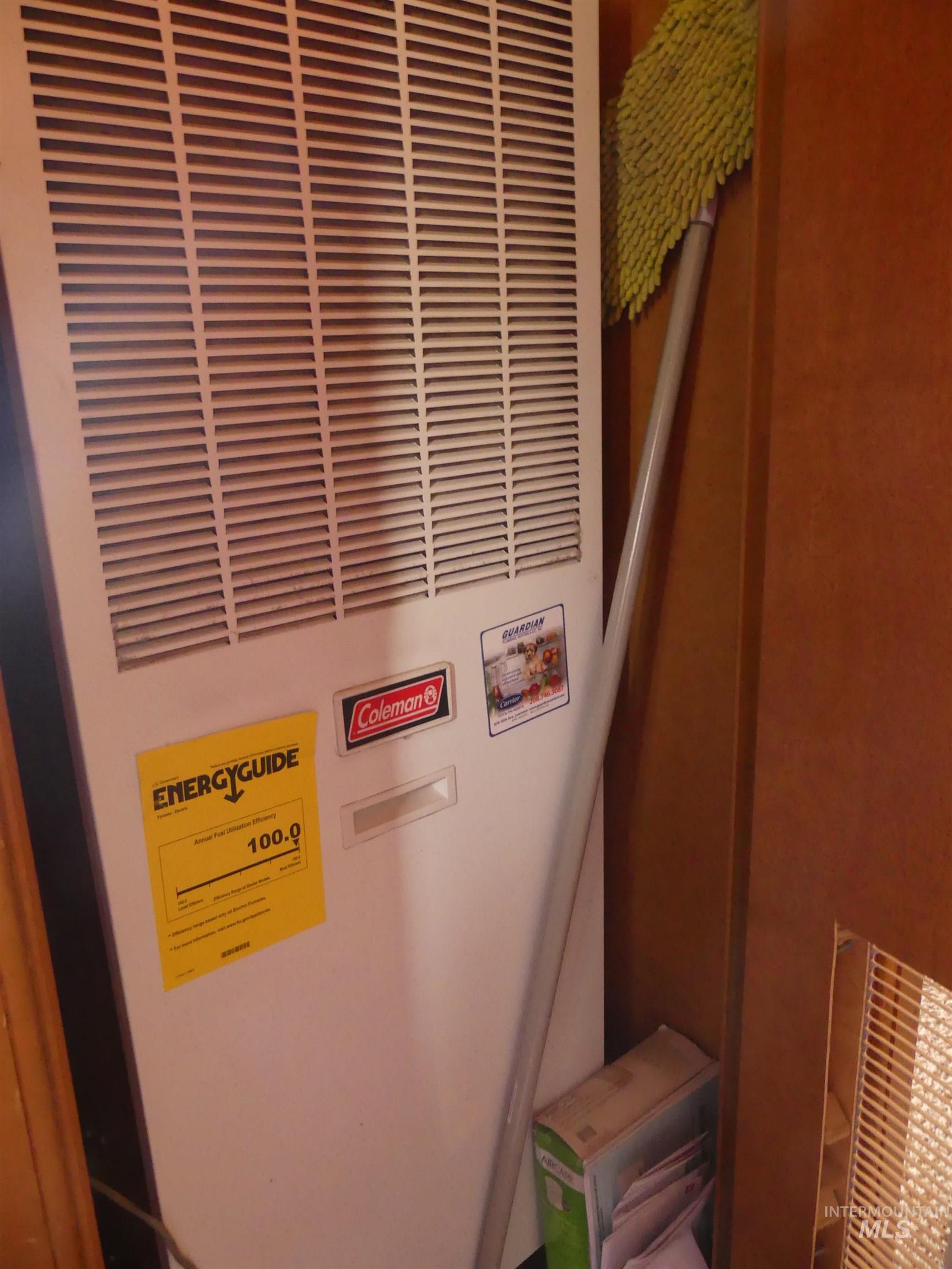 Detailed view of a heating unit