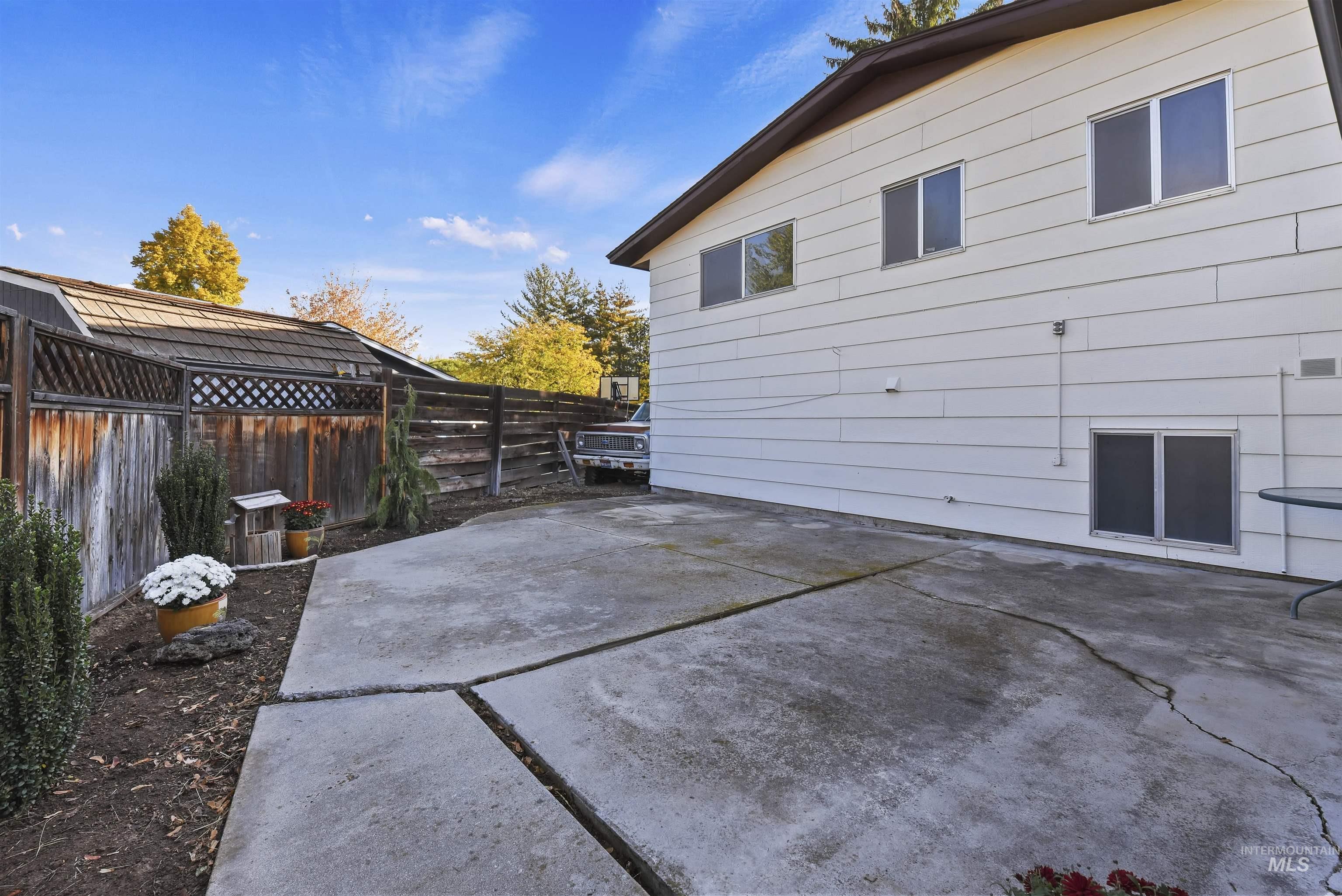 Back of house with a patio area and a fenced backyard