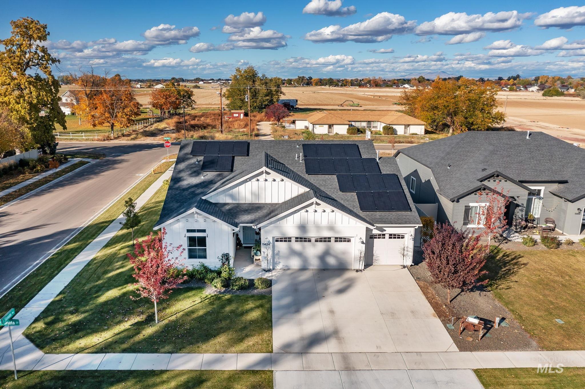 View from above of property