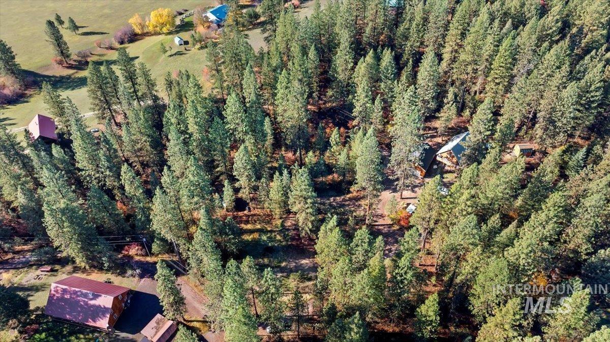 View of property location featuring a heavily wooded area