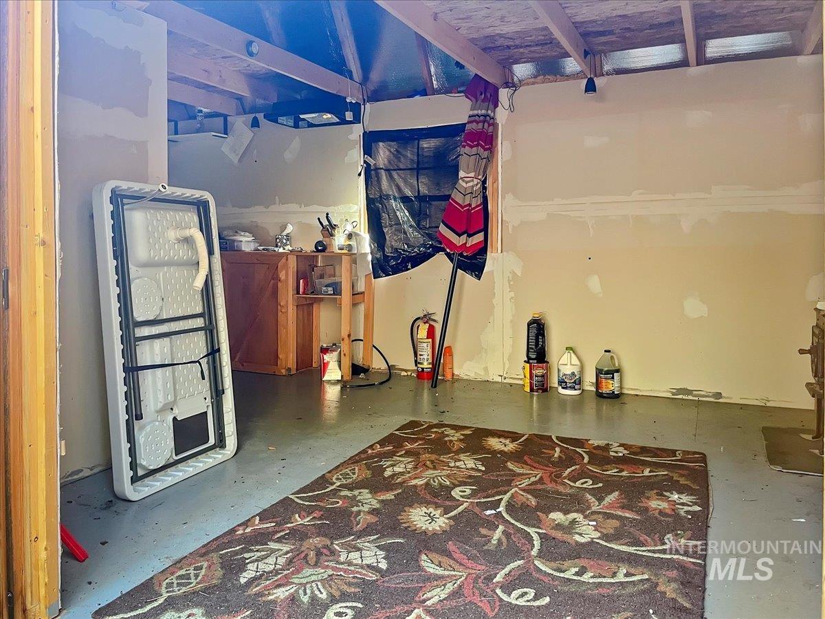 View of unfinished basement