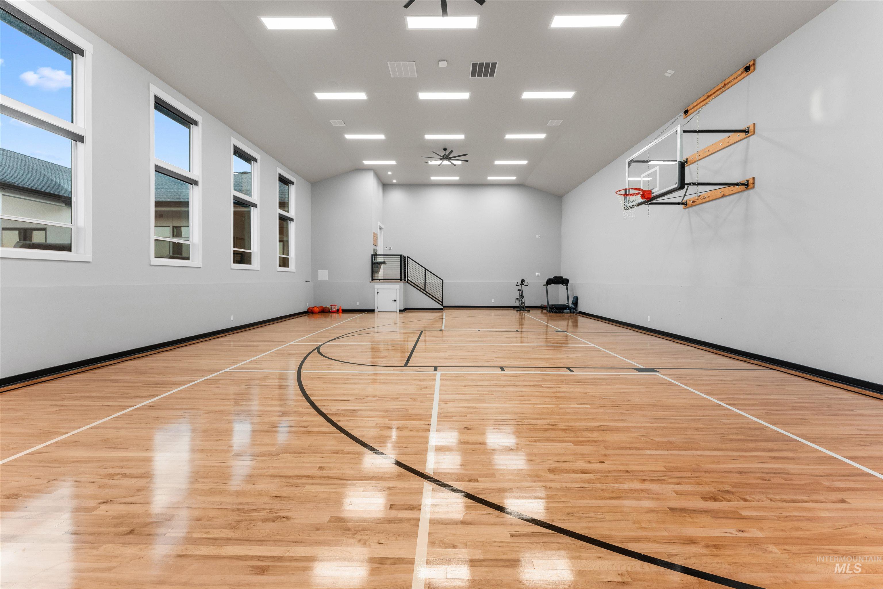 View of sport court featuring community basketball court