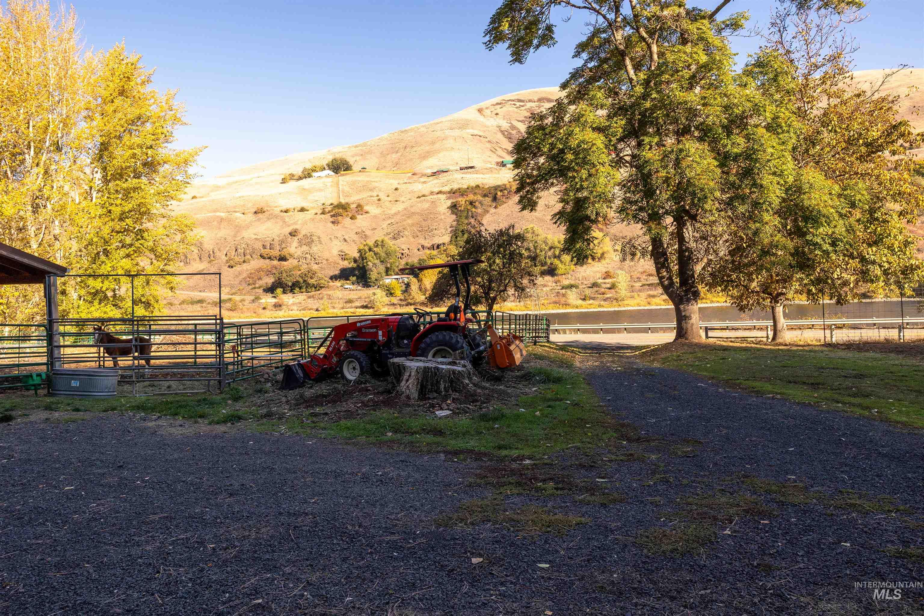 View of street with a mountain view