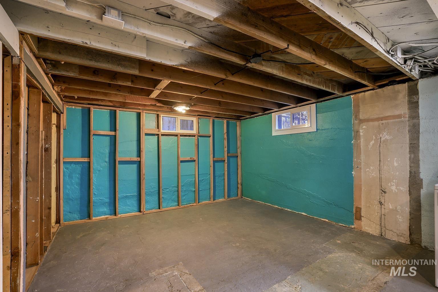 View of below grade area