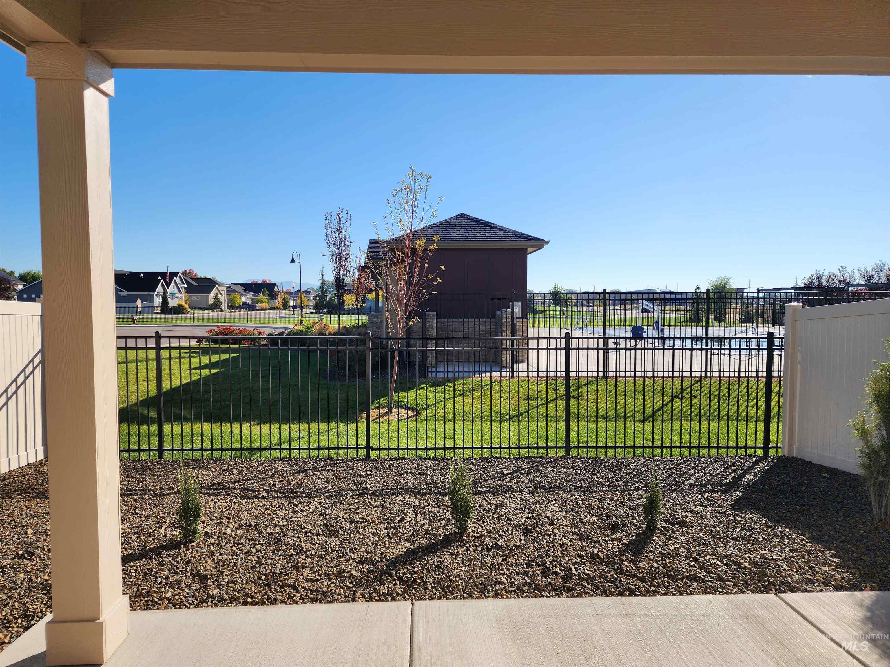 View of yard featuring a residential view
