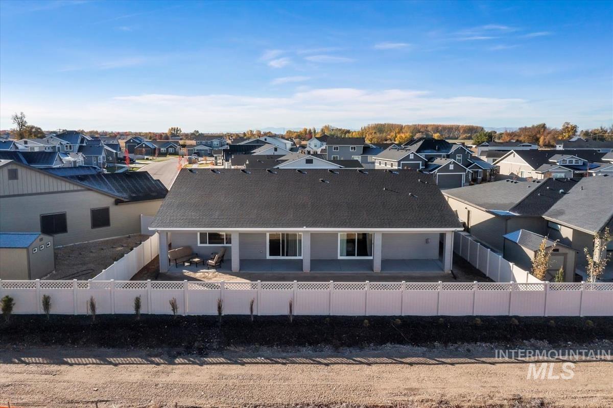 Aerial view of residential area