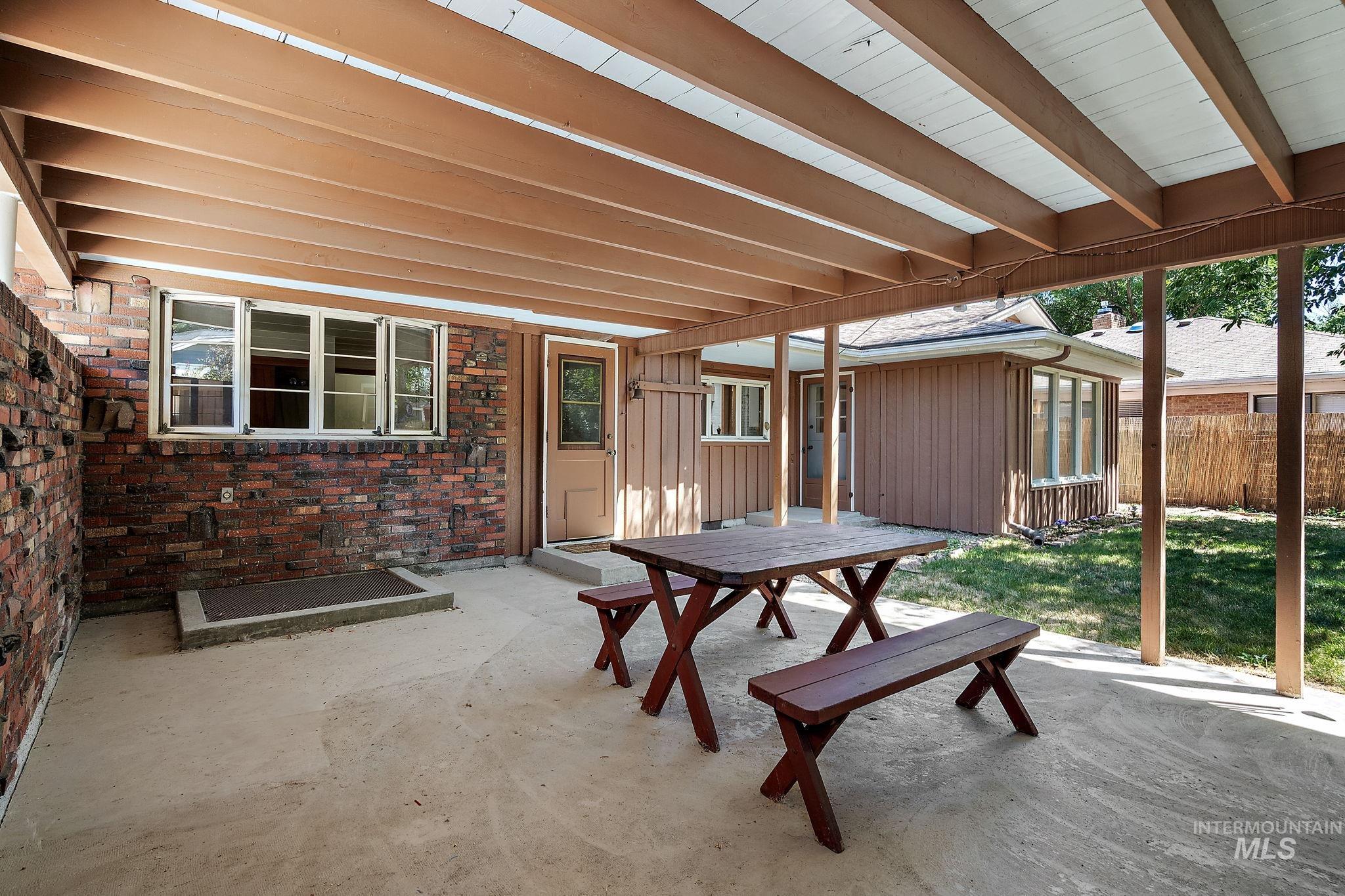 View of patio featuring outdoor dining space