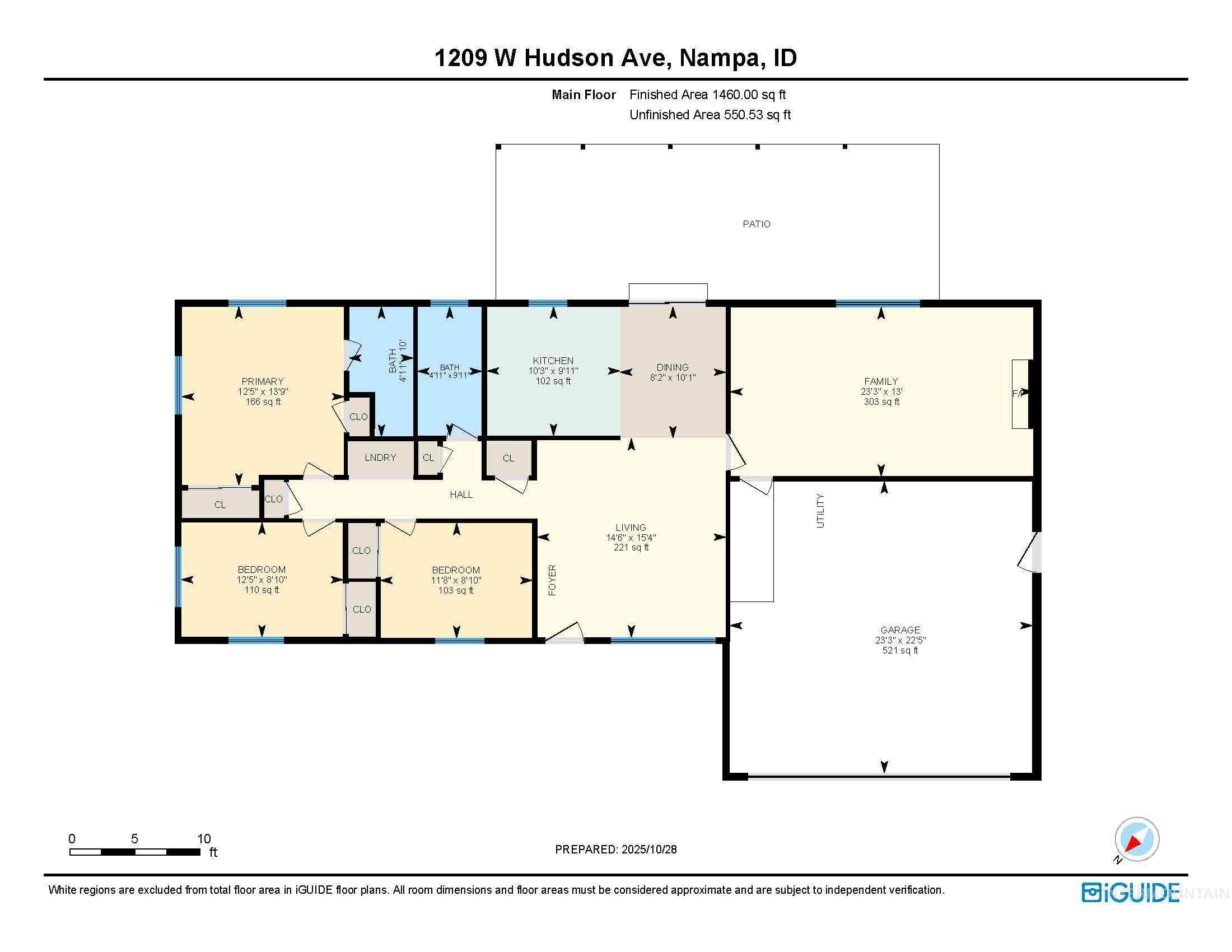 1209 W Hudson, Nampa, Idaho 83651, 3 Bedrooms, 2 Bathrooms, Residential For Sale, Price $350,000, 98966235