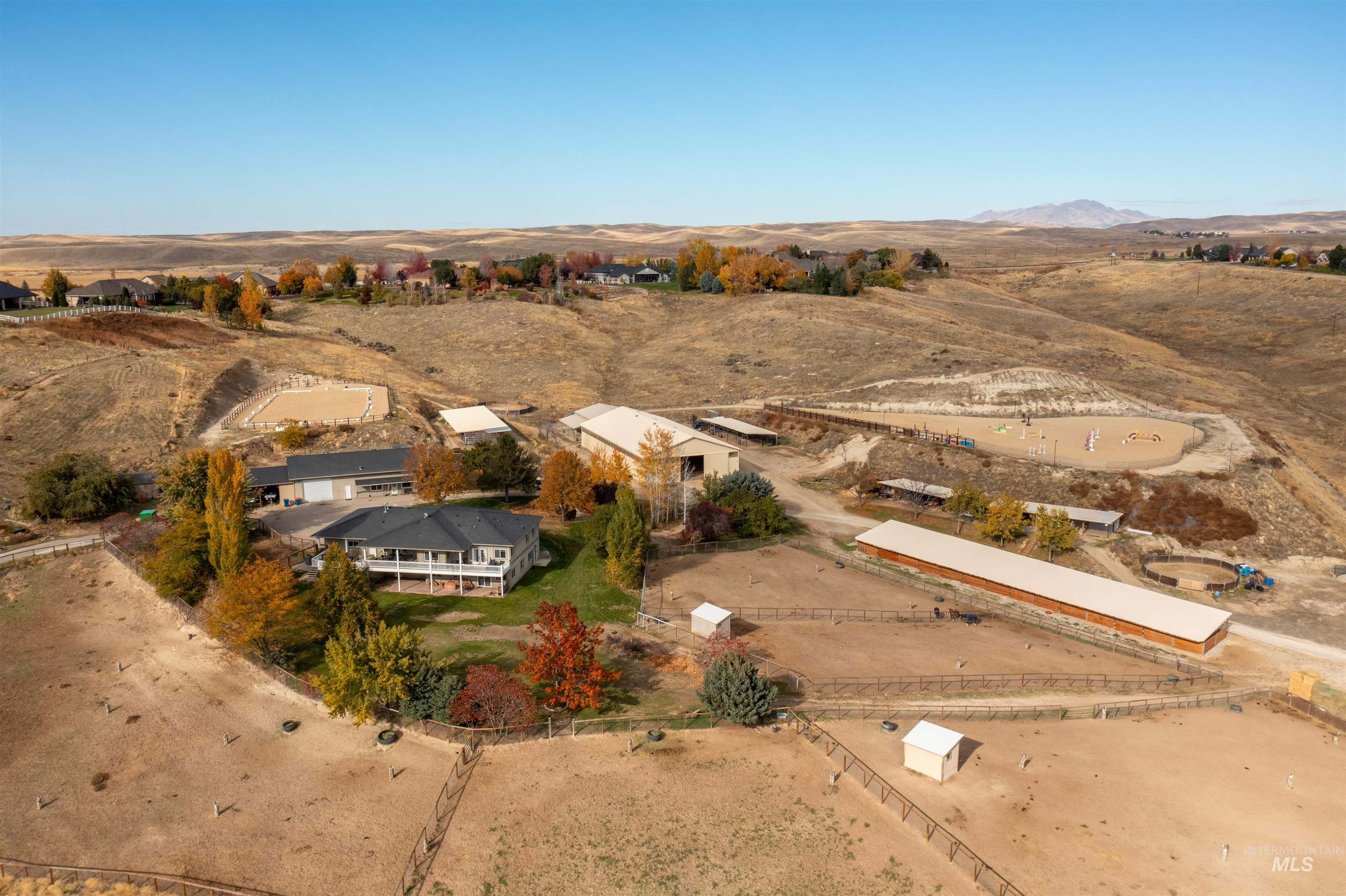 Aerial view of property's location featuring rural landscape