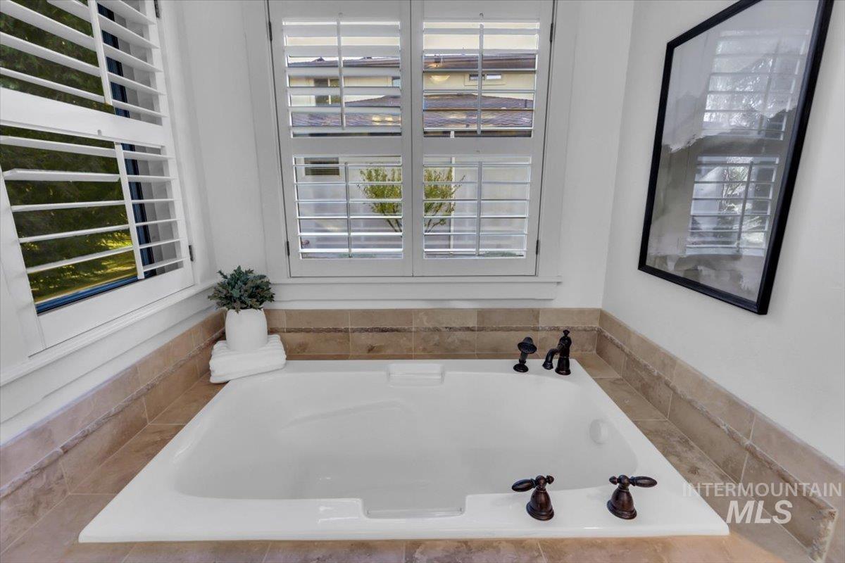 Bathroom featuring a garden tub