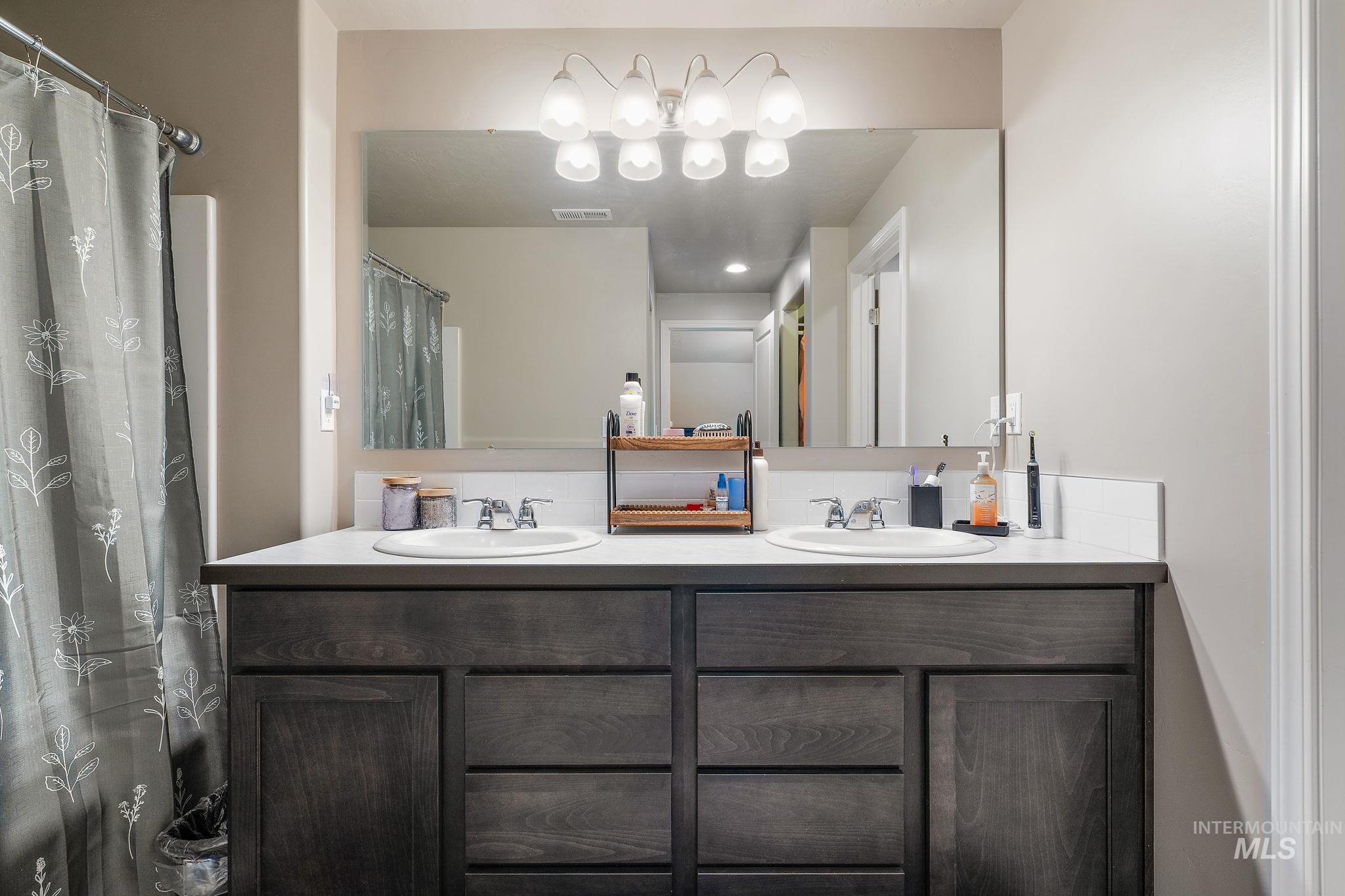 Bathroom with double vanity