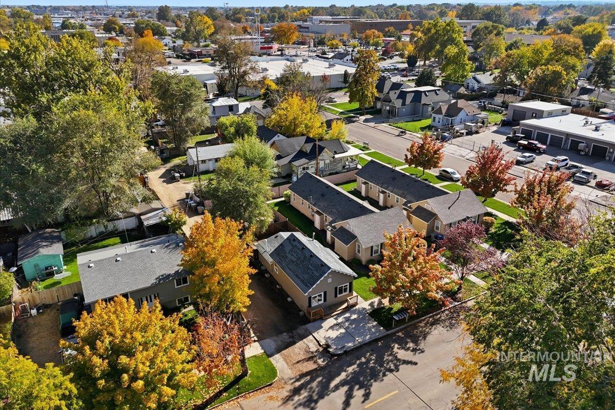 Aerial view of residential area