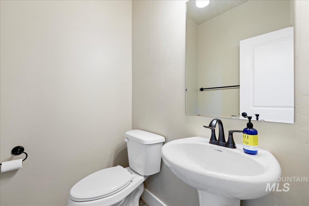 Bathroom with a sink and toilet