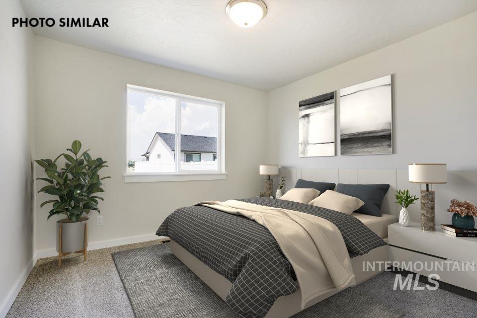 Bedroom with baseboards