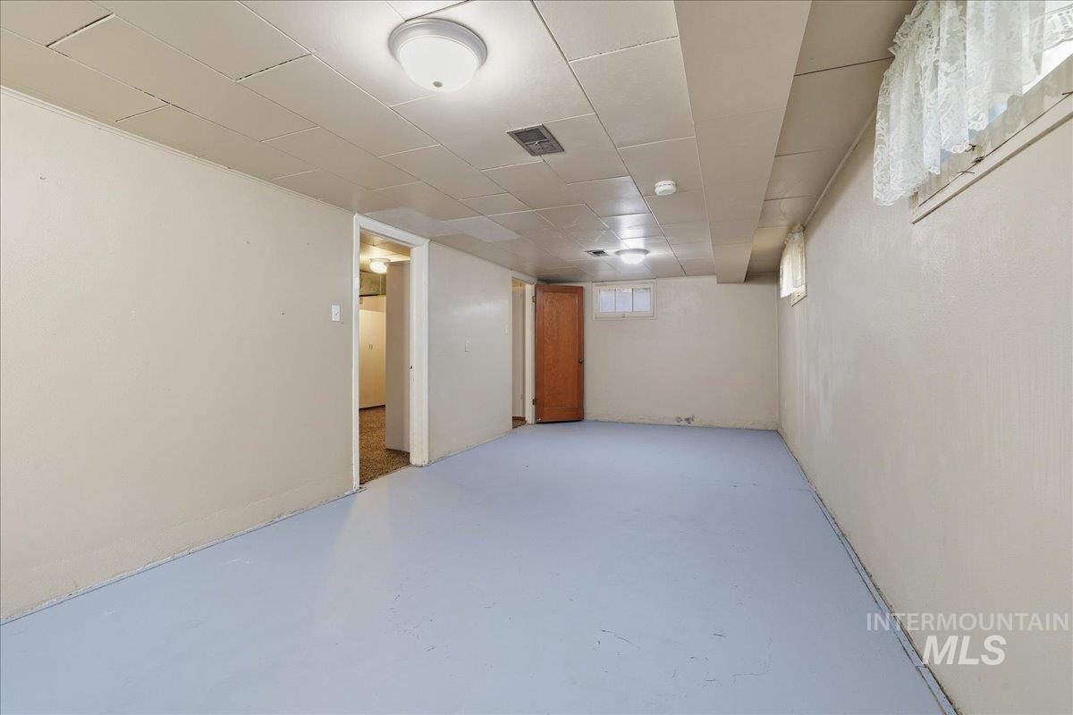 View of below grade area